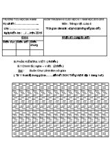 Đề kiểm tra định kỳ cuối học kỳ 1 môn Tiếng Việt Lớp 5 - Năm học 2015-2016 - Trường TH Ba Khâm